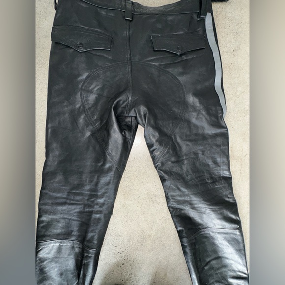 CUSTOMMADE Pants Custom Leather Pants With Zips Bottom Poshmark